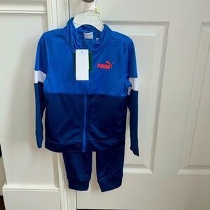 New with tag puma tracksuit navy blue white
